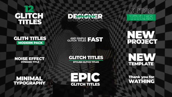 Glitch Titles | AE Titles template preview