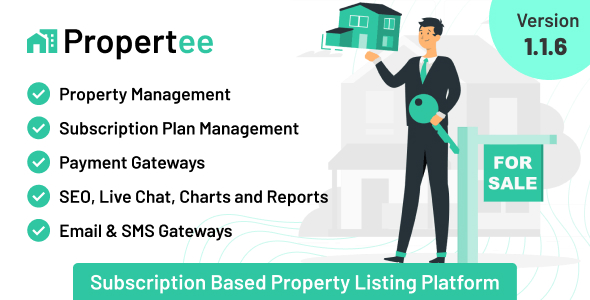 Propertee - Subscription Based Property Listing Platform