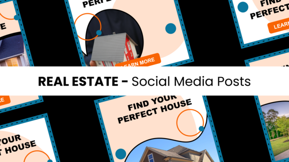Real Estate - Social Media Posts Elements template preview