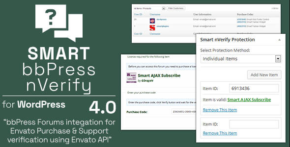 Smart bbPress nVerify - Plugin for WordPress and Envato Market