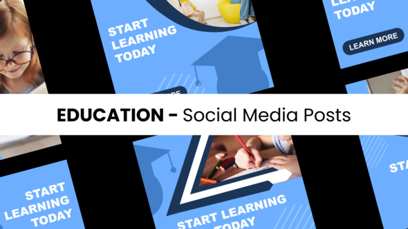 Education - Social Media Posts Elements template preview