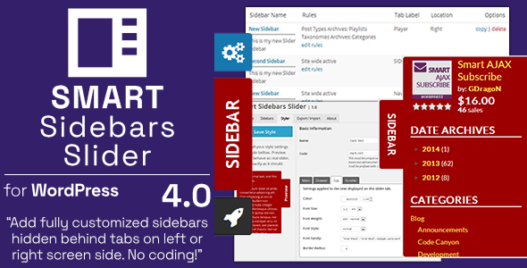 Smart Sidebars Slider - Plugin for WordPress - Preview Image