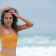 Portrait of woman with blurred background of ocean - PhotoDune Item for Sale