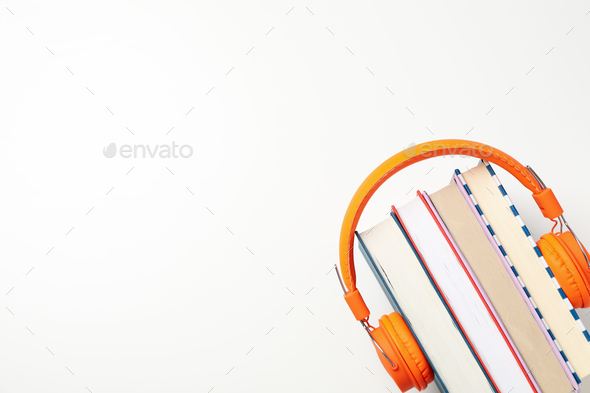 Concept of audio book, space for text - Stock Photo - Images