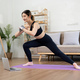 Fit asian woman training fitness exercise sport workout online class on laptop computer at home - PhotoDune Item for Sale