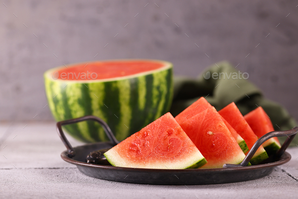 fresh organic sweet watermelon for fruit dessert - Stock Photo - Images