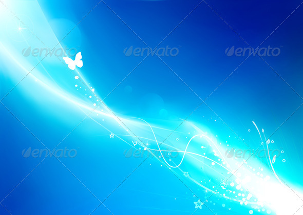 Blue Abstract Background - Backgrounds Decorative