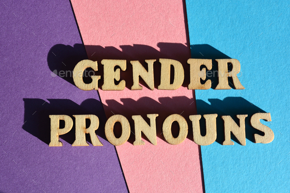 Gender Pronouns, words as banner headline - Stock Photo - Images