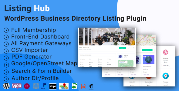 ListingHub  WordPress Business Directory Listing Plugin