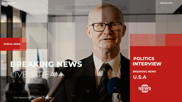 News Opener Slideshow broadcast-packages template preview