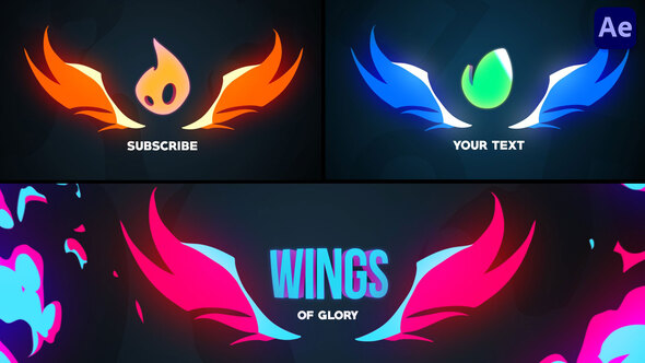 Fire Wings Logo Reveal Animations [After Effects]