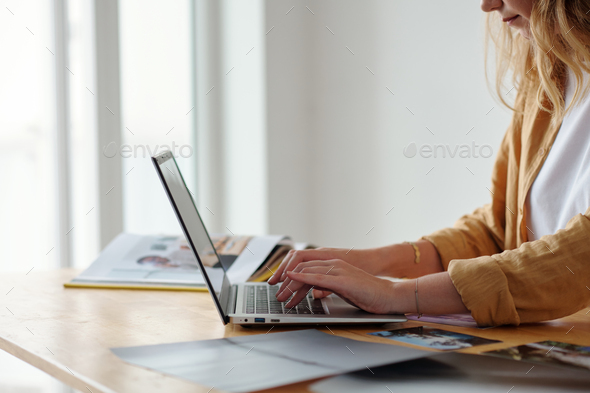Art Gallery Owner Answering E-mails - Stock Photo - Images