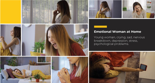 Emotional Woman at Home