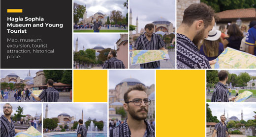 Hagia Sophia Museum and Young Tourist