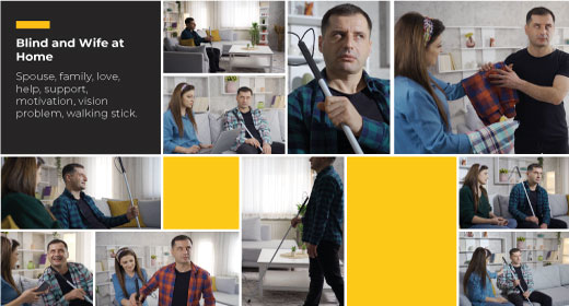 Blind and Wife at Home