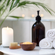Bathroom with candles and tropical plants - PhotoDune Item for Sale