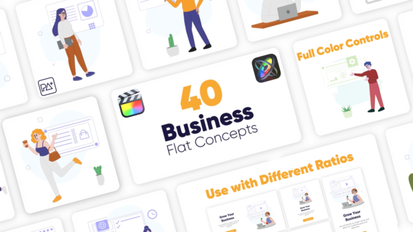 Business Flat Concepts For Final Cut Pro X