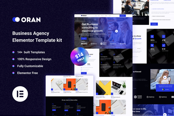 Oran - Business Agency Elementor Template Kit