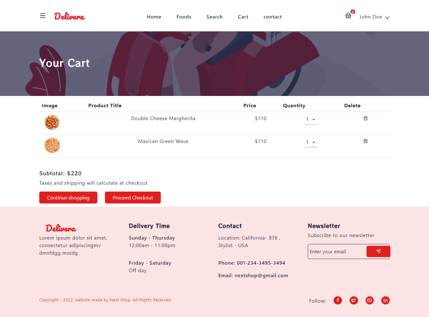 Delivera Online Food Ordering System by lala CodeCanyon