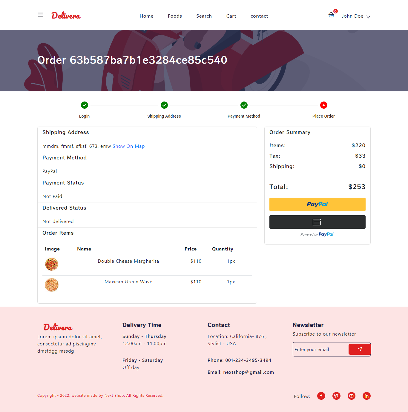 Delivera Online Food Ordering System by lala CodeCanyon