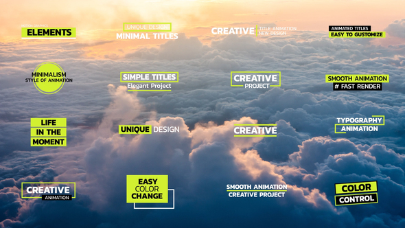 Simple and Minimal Titles | After Effects Titles template preview