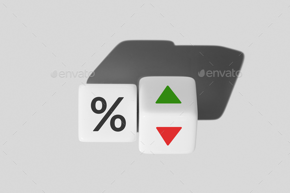 Interest rate and mortgage rates concept - Stock Photo - Images