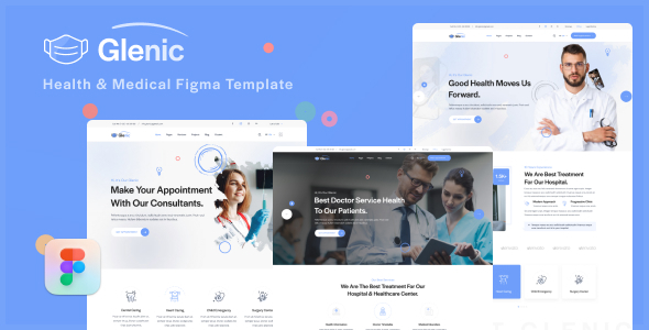 Glenic - Health & Medical Figma Template