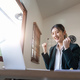 Happy excited successful businesswoman triumphing in office. asian female working on laptop - PhotoDune Item for Sale