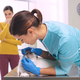 Female vet examining a cat at the veterinary clinic - PhotoDune Item for Sale
