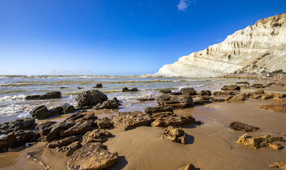 limestone white cliffs  - Stock Photo - Images