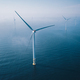 Wind turbine. Aerial view of wind turbines or windmills farm field in blue sea in Finland. - PhotoDune Item for Sale