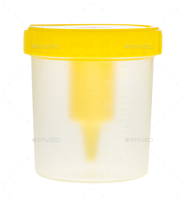 container for collecting urine test isolated - Stock Photo - Images