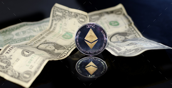 Cardano ADA cryptocurrency golden coin - Stock Photo - Images