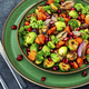 Vegetable appetizing salad on green plate - PhotoDune Item for Sale