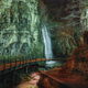 Tbilisi, Georgia, Night Scenic View Of Leghvtakhevi waterfall in rvier in canyon. Leghvtakhevi - PhotoDune Item for Sale