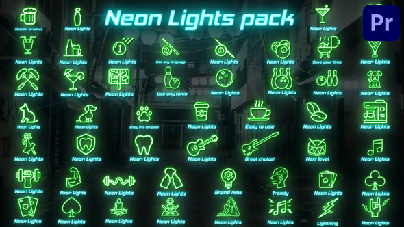 Neon Lights Big Pack for Premiere Pro