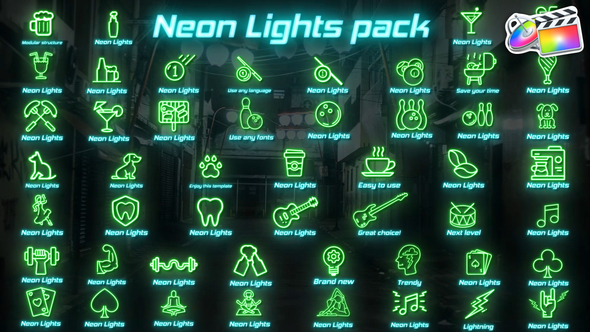 Neon Lights Big Pack for FCPX