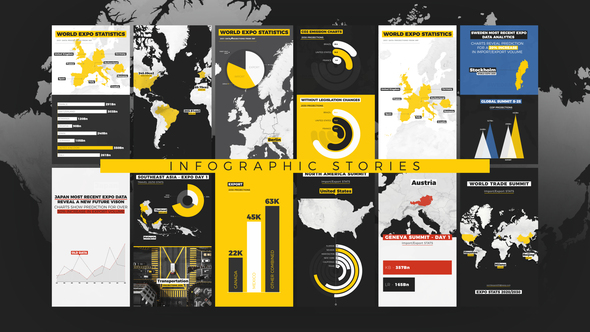 World Map Pro - Infographic Stories Infographics template preview