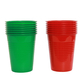 Closeup shot of stacks of red and green plastic cups isolated on a white  background Stock Photo - Alamy