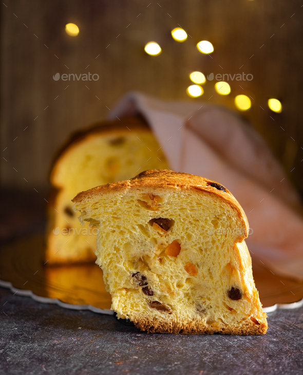 Traditional Italian panettone - Stock Photo - Images