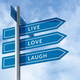Live Love Laugh message on signpost - PhotoDune Item for Sale