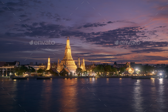 Bangkok cityscape at beautiful twilight - Stock Photo - Images