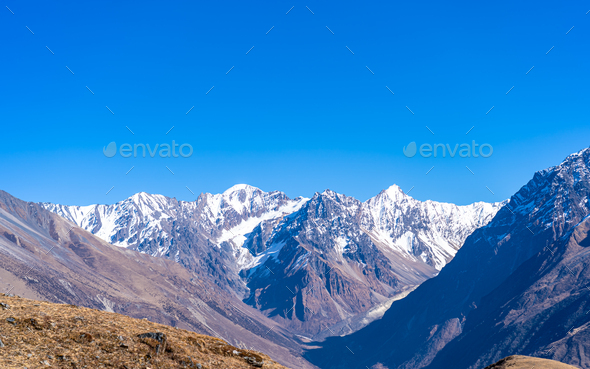 Landscape view of Moutain range - Stock Photo - Images
