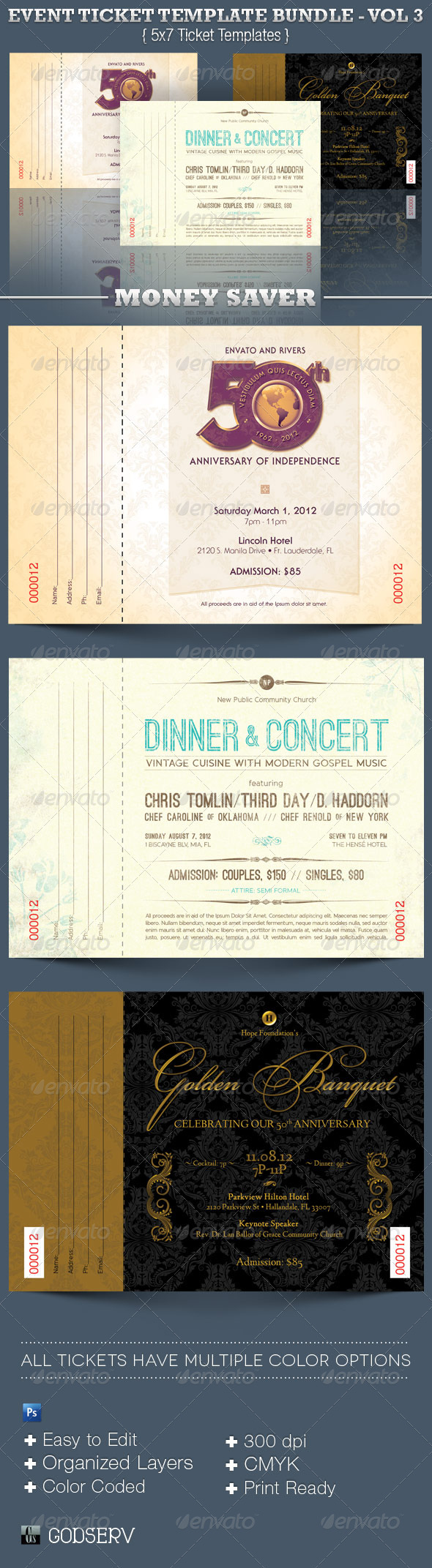 formal event ticket template
