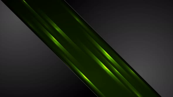 Abstract Green Glowing Lines