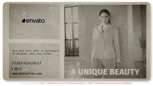 Vintage Fashion broadcast-packages template preview