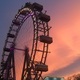 shot of the Giant Ferris Wheel in Vienna, Austria,  on a sunset - PhotoDune Item for Sale