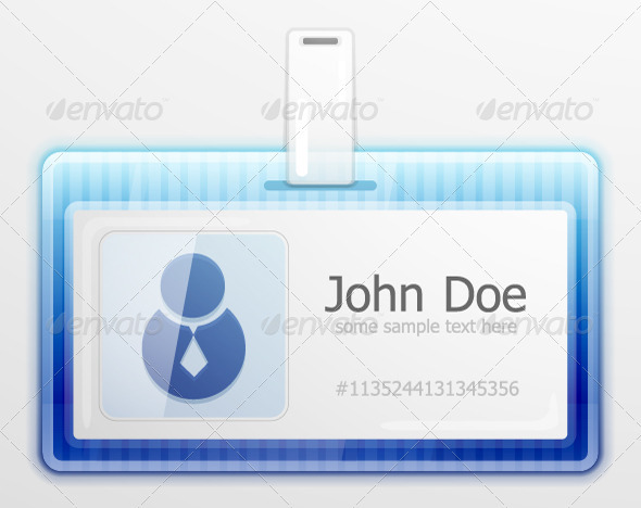 Vector ID Badge - Man-made Objects Objects