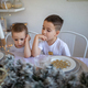 Children are sitting at the table - PhotoDune Item for Sale