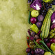 Green and purple vegetables. Harvest concept - PhotoDune Item for Sale